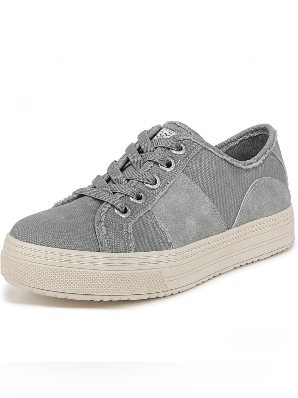 Blowfish‎ women's Grey Canvas Low-Top Sneakers